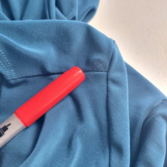 Clara Sun Woo Midi Dress XL 3/4 Sleeve Stretch Drape Soft Silky Corpcore Office - Picture 2 of 8